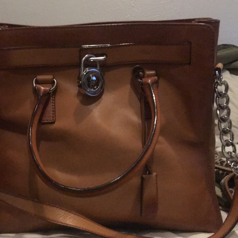 Tan michael Kors Hamilton bag